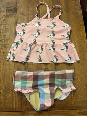 Girls pink chicken bikini
